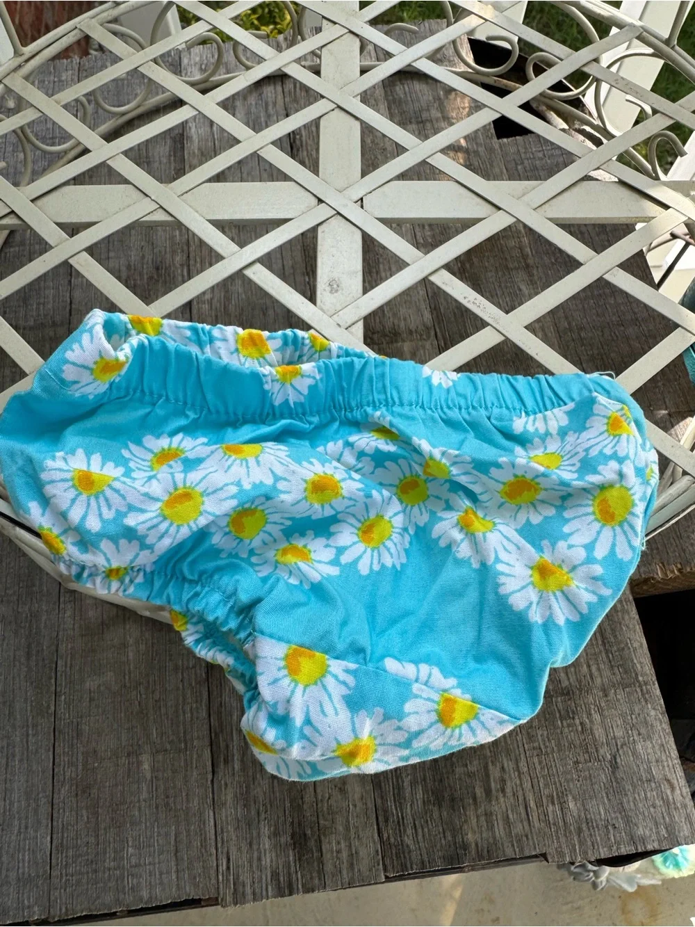 Nannette Baby Turquoise Daisy Sundress with Yellow Bow. Size 0-3 Mo.